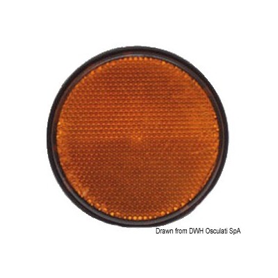 Round orange adhesive reflector