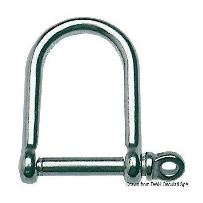 Shackles stainless steel D large mm 8