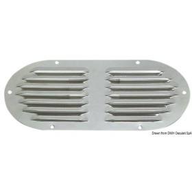 Oval stainless steel ventilation grill 235x118mm