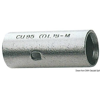 Joint head-to-head copper 35.5 mm for electric wire (25mm)