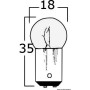 Light bulb bipolar 24 V 10 W