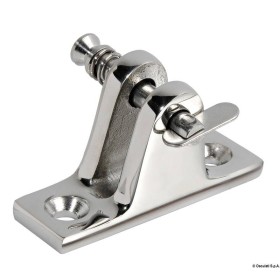 Stainless steel inclined awning base with removable pin