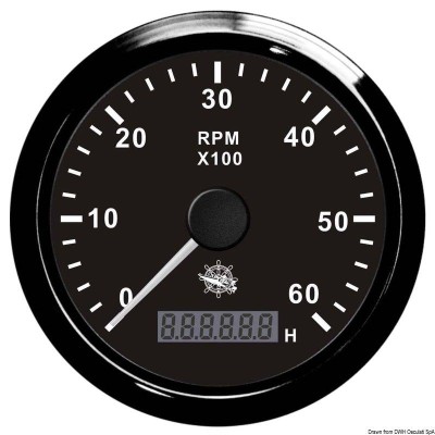 Tachometer 0-6000rpm + hour counter