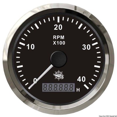 Varvräknare 0-4000 RPM + hourmeter