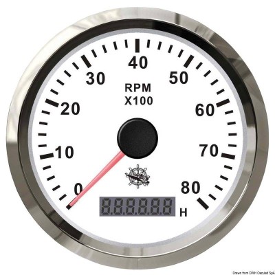 Fordulatszámmérő 0-8000 RPM + hourmeter