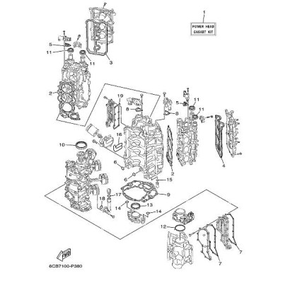 Gasket Kit engine block 250cv