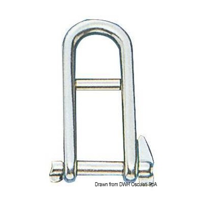 Shackle with snap-on stainless steel 6mm