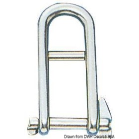 Shackle with snap-on stainless steel 8mm