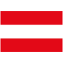 De vlag van Oostenrijk 20x30cm