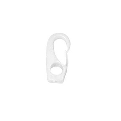 Witte plastic karabijnhaak van 6 mm