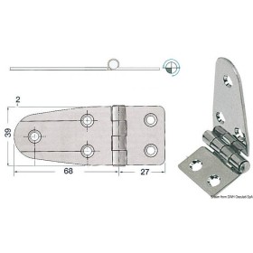 Protruding knot hinges 95 x 39 mm