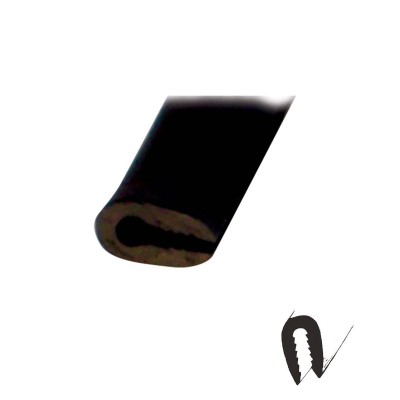 3,5 mm črni gumijasti profil