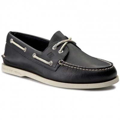 A / O navy boat shoes