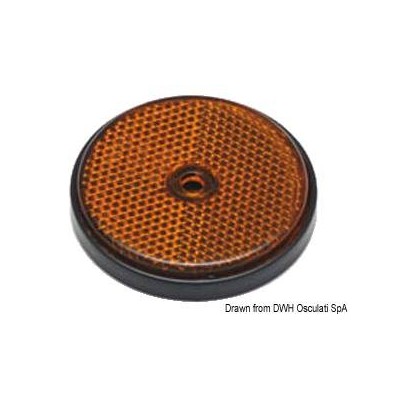 Round orange screw reflex reflector