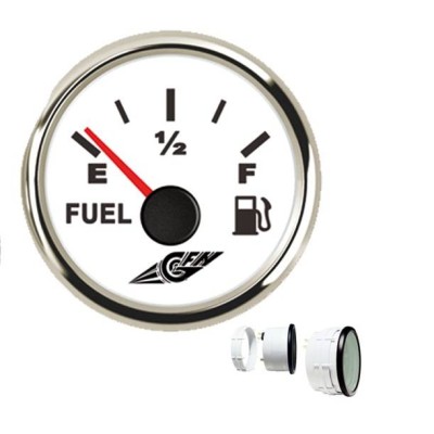 Indicatore livello carburante 10-180 Ohm bianco-inox
