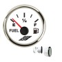 Fuel gauge 10-180 Ohm white-stainless steel