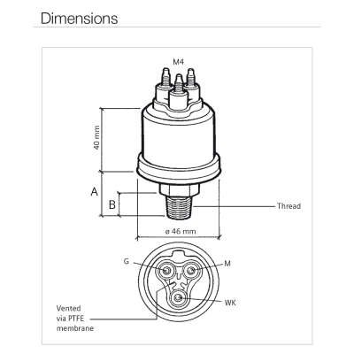 VDO oil pressure sensor type B4