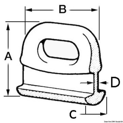 10 mm curved nylon sliders