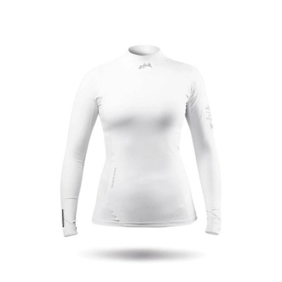 Eco spandex long sleeve top woman white