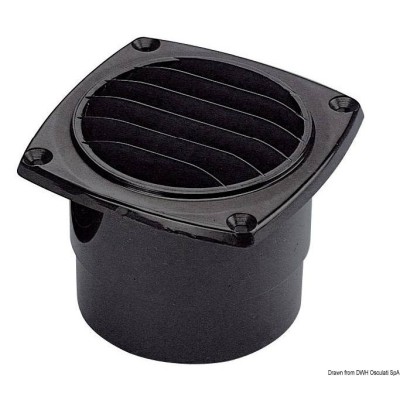Air intake with sleeve 126x126mm white