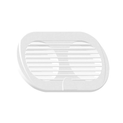 White plastic ventilation grille 195x105mm