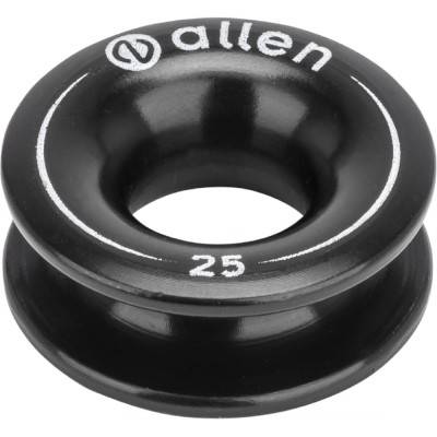 Aluminium ring 25mm gat 10mm zwart