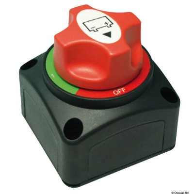 Countertop battery switch with fixed key