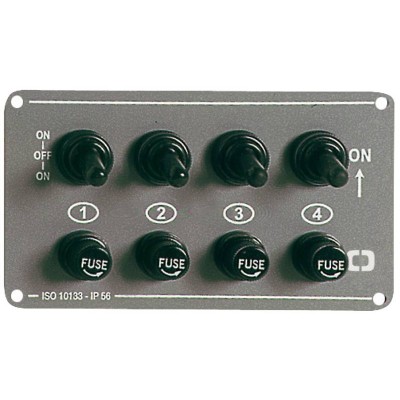 Panneau horizontal à 4 interrupteurs