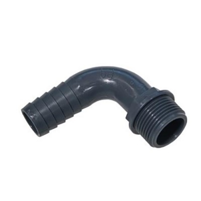 90° male plastic hose connector 1/2" x 13 mm