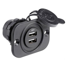 Outlet Dual Usb, Mounting With Rear Nut + Panel