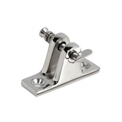 Stainless steel 90 ° awning base with removable pin