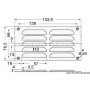 Grid ventilation rectangular 76x152mm