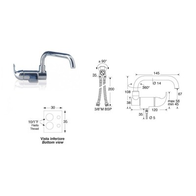 Mixer Single-Lever Low Cane With Aerator