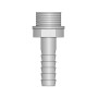 Hose barb fitting male 3/8x16 Size White