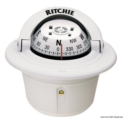 Kompas flush Ritchie wit