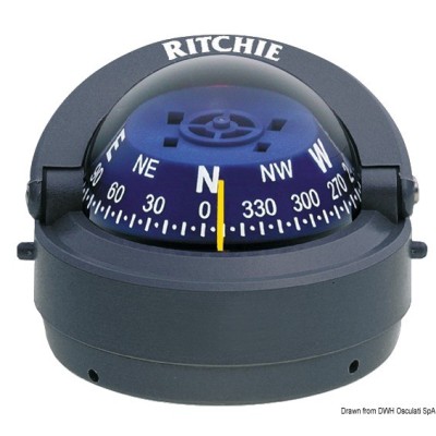 Kompas na površini Ritchie siva/plava