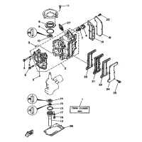 The cylinder and crankcase 6C-6D-8C