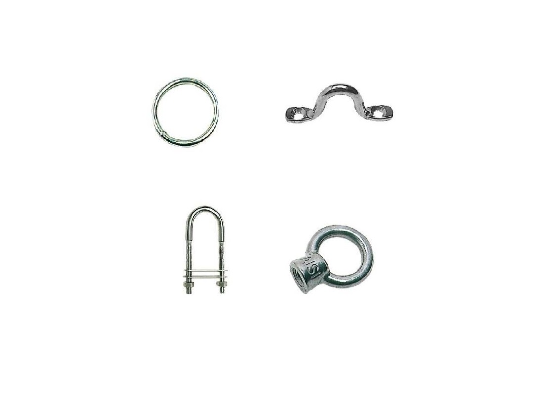 Adriamarine | deck Accessories - Rings, u-bolts, eye-bolts and jumpers
